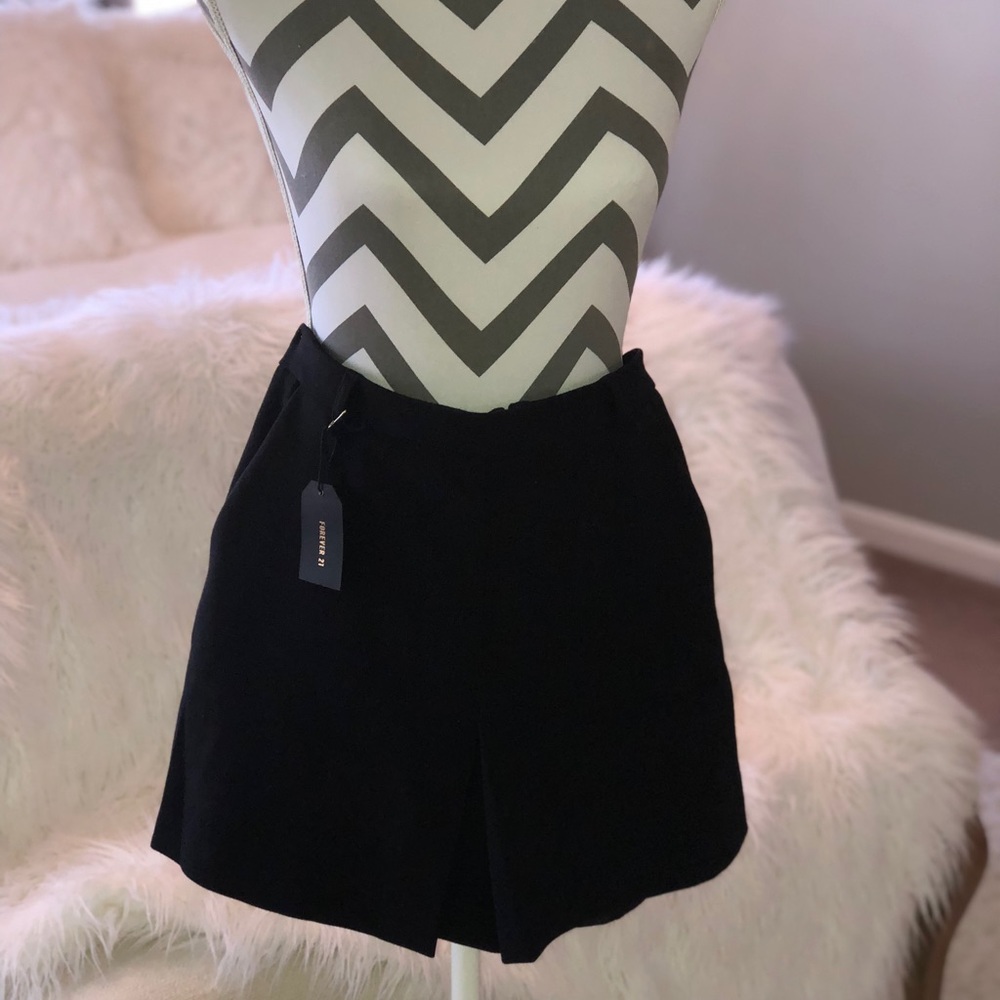 Black mini skirt